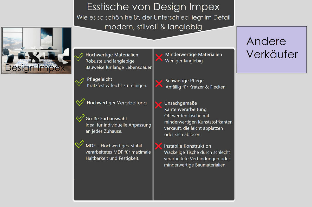 ESSTISCH rechteckig Eiche Artisan - Weiß Hochglanz ausziehbar 160-256 cm - Weiß Hochglanz/Eiche Artisan, Holzwerkstoff (89/160/74cm) - designimpex