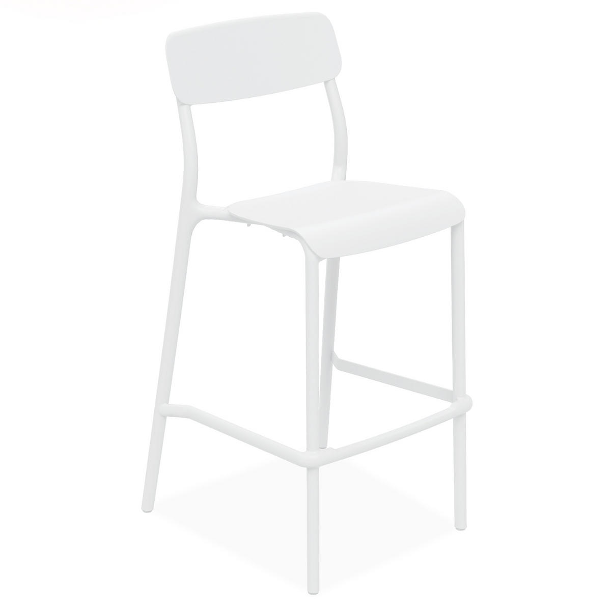 GARTENHOCKER GALIO, Hochhocker, 2-er Set - Weiß, Kunststoff (52/107.5/54.5cm) - KONSIMO®
