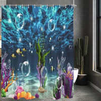 DUSCHVORHANG Bunter Meeresboden 120 x 200 cm - Multicolor, Textil (120/200cm)