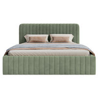 POLSTERBETT Saliano Eukalyptusgrün 140x200 cm - Dunkelgrün, Holz/Textil (140/200cm) - Selsey