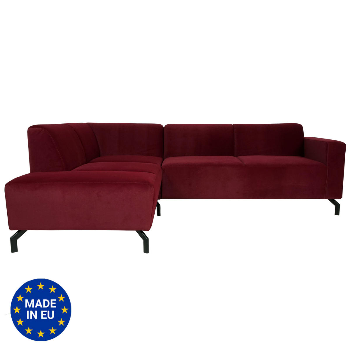 ECKSOFA OTTOMANE LINKS Bordeaux - Bordeaux, Textil (247/195cm) - MCW