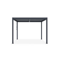 PERGOLA BIOKLIMATISCHE SELBSTTRAGENDE Piana grauem 3m x 3m - Grau, Metall (304/218/304cm) - Cazeboo
