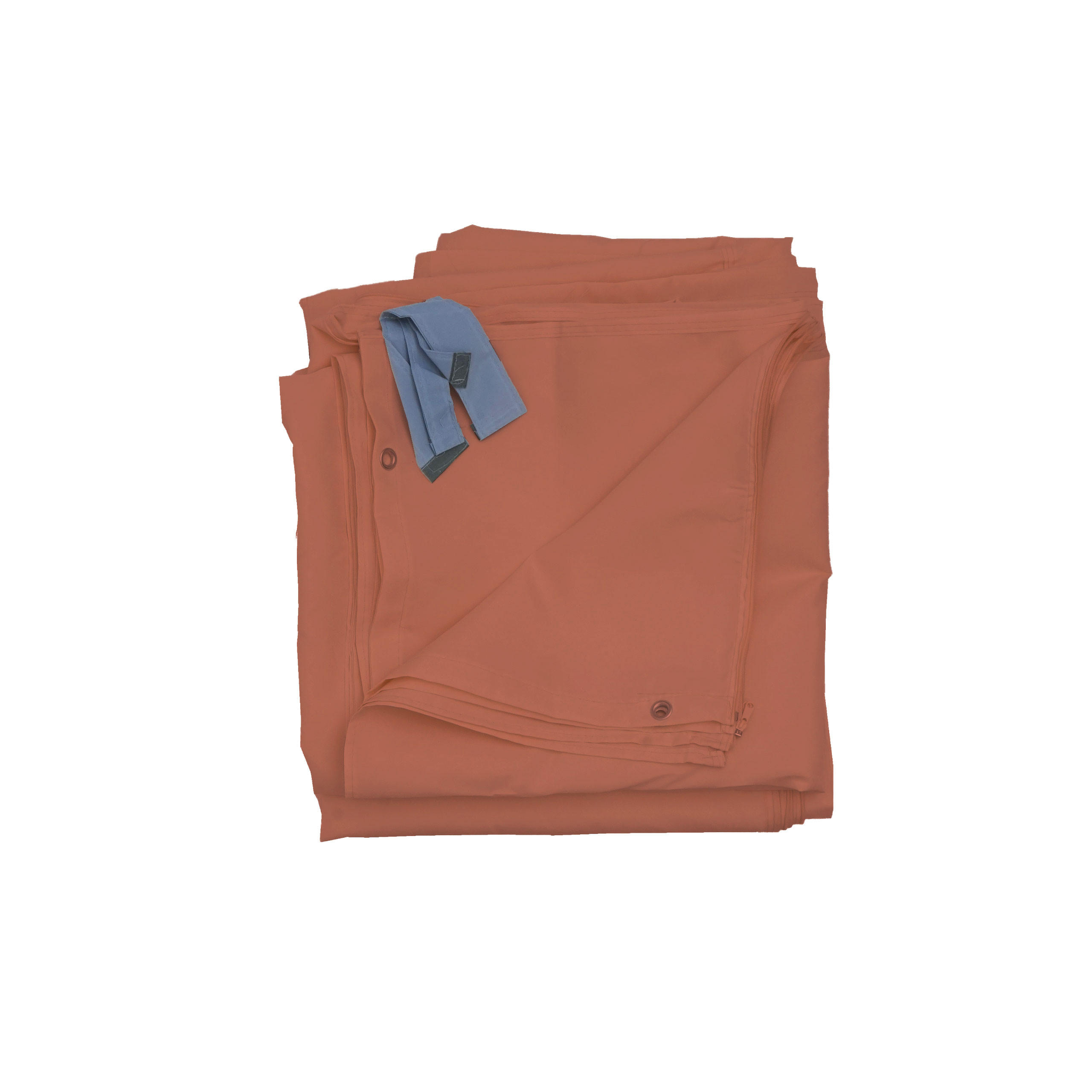 SEITENWAND PERGOLA CALPE Orange, Braun - Orange/Braun, Textil (383/205/1cm) - MCW