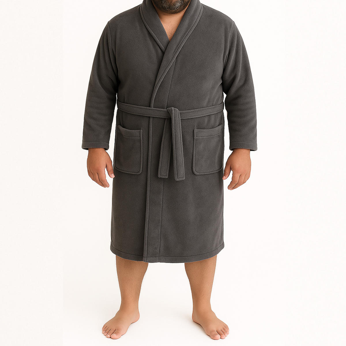 BADEMANTEL Übergrößen ( 4XL -6XL ) Grau 4XL - Grau, Textil (4XLnull) - Bestlivings