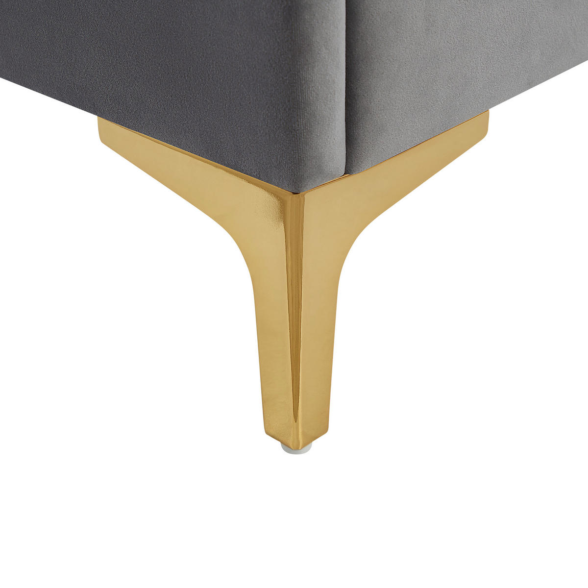 DOPPELBETT 160/200cm Grau Limoux - Grau, Textil (160/200cm) - Beliani