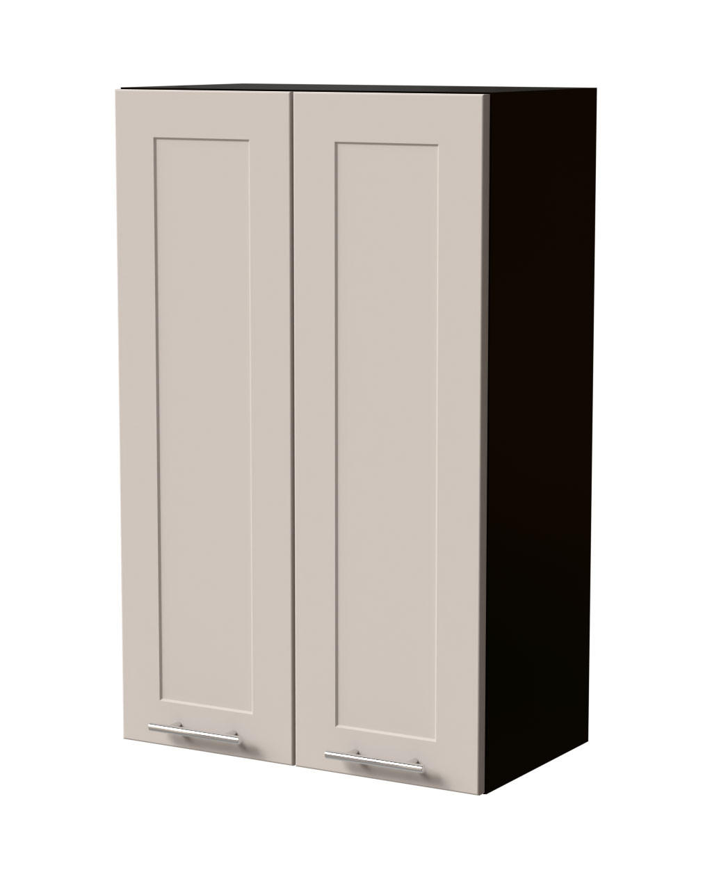 HÄNGESCHRANK Oslo W4/60 Schwarz / Kaschmir Matt 60 / 32,5 / 96cm - Kaschmir/Schwarz, Holz/Holzwerkstoff (60/96/32.5cm) - Feldmann-Wohnen