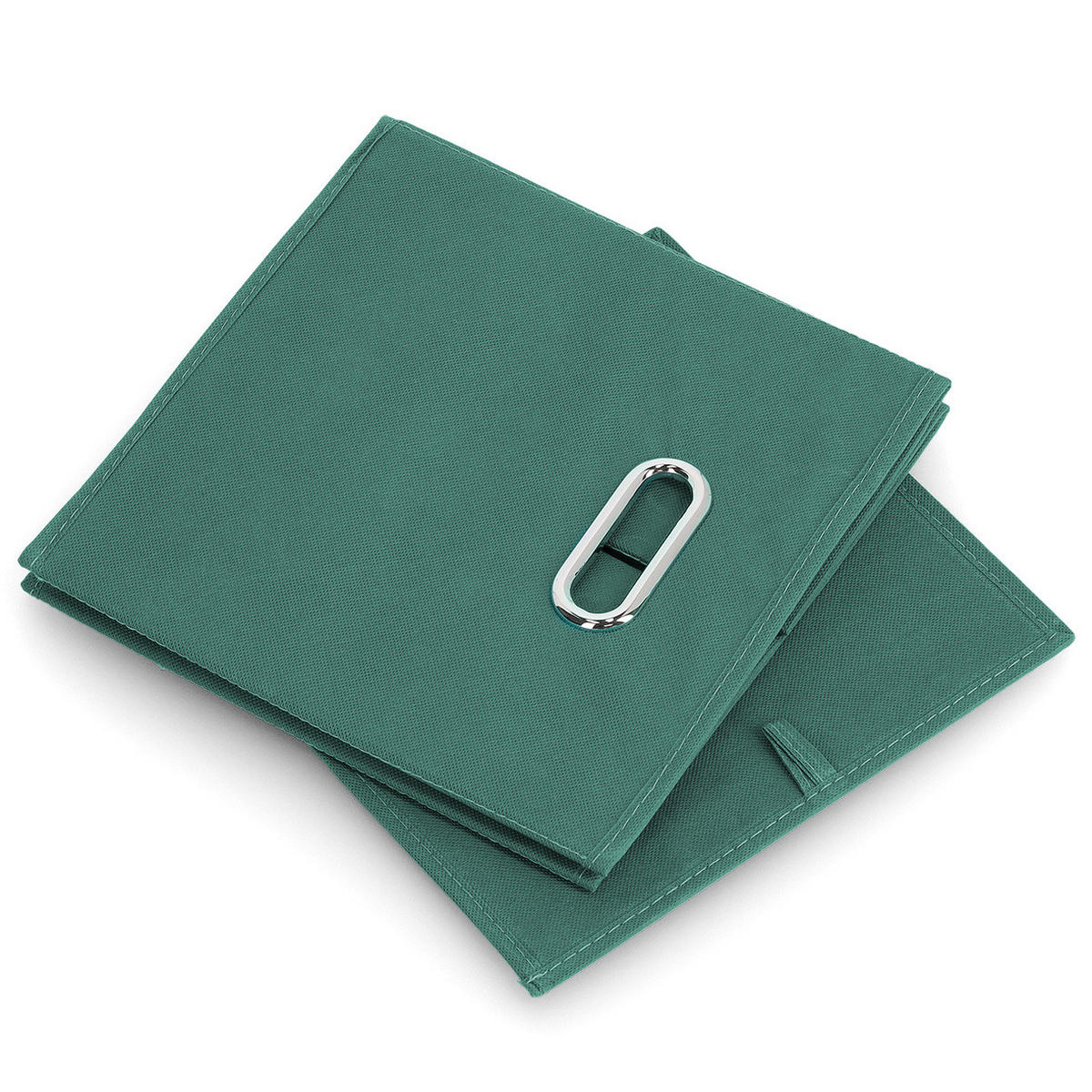 AUFBEWAHRUNGSBOX mit Griff, Vlies - Petrol - Petrol, Textil (28/28/28cm) - Zeller Present
