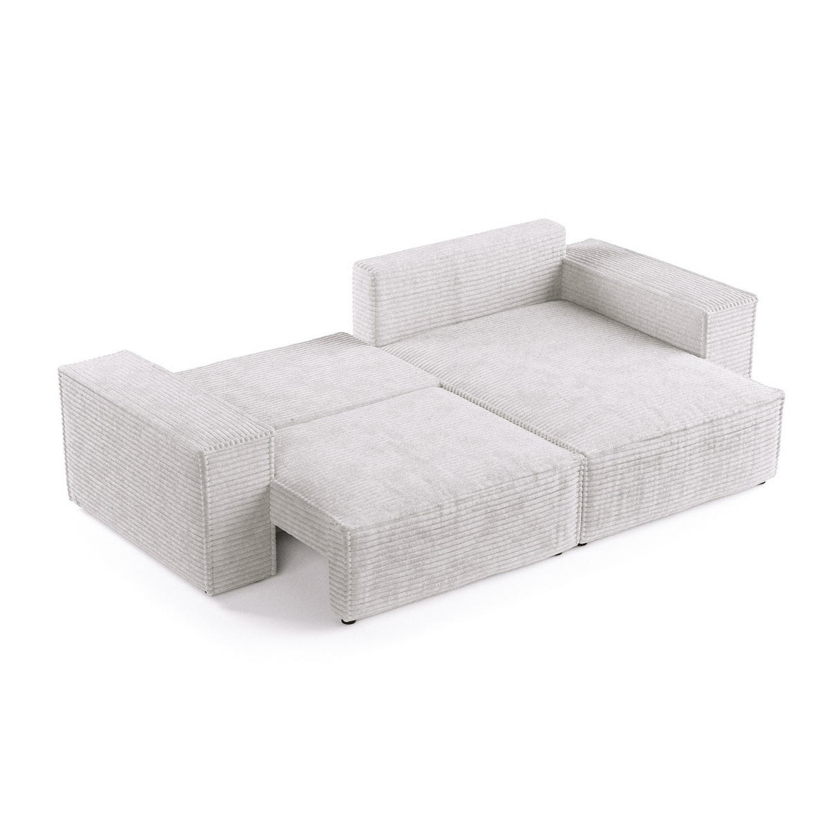 ROHOVÁ SEDAČKA SENSO, textil, Šedá - šedá/černá, dřevo/kompozitní dřevo (255/148cm) - AltaBeds
