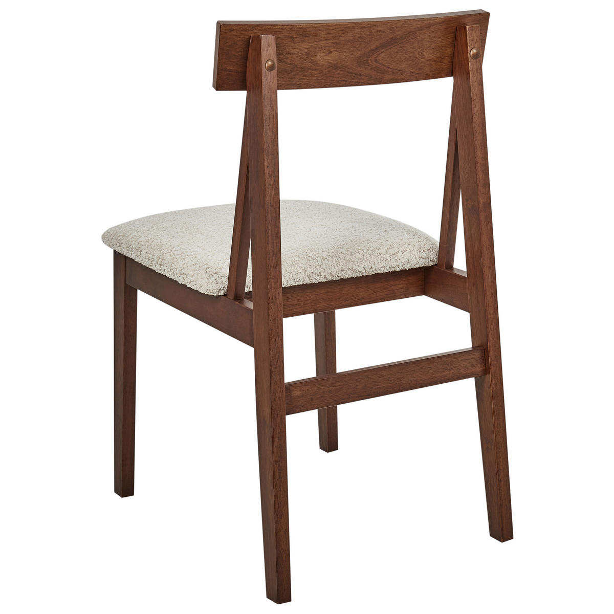 ESSZIMMERSTUHL 2er Set Holz Braun/Beige Isle - Beige/Braun, Holz (45/82/55cm) - Beliani