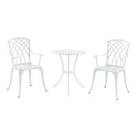 BISTRO-SET 3 TLG. Vena - Weiß, Metall - casa.pro