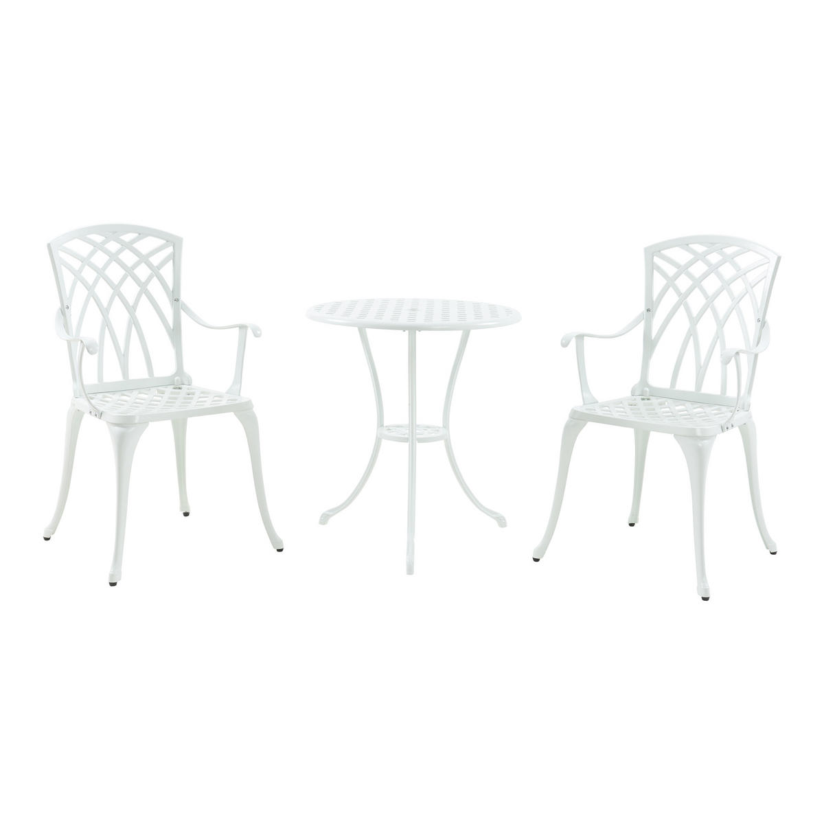 BISTRO-SET 3 TLG. Vena - Weiß, Metall - casa.pro