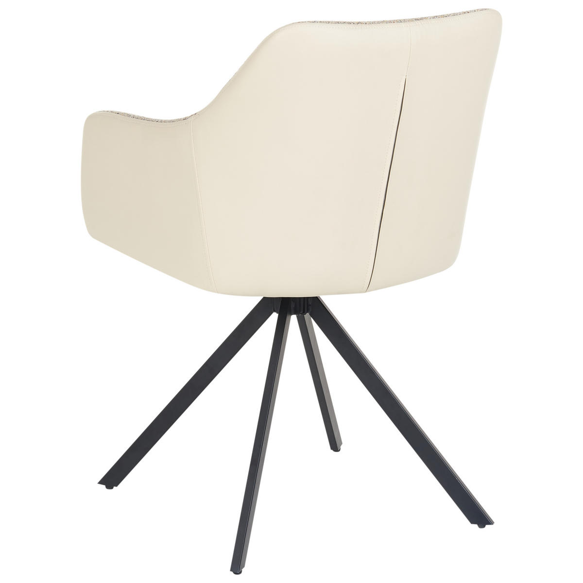 ESSZIMMERSTUHL 2er-Set Taupe Lithia - Taupe/Schwarz, Textil (58/86/63cm) - Beliani