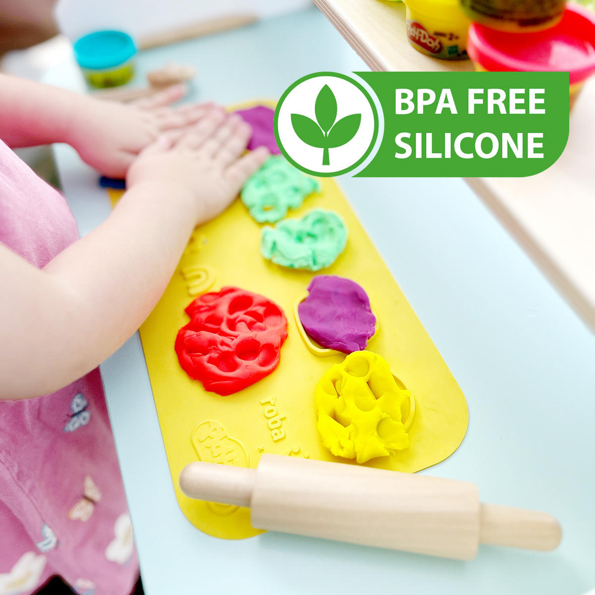 SCHULPULT MIT STUHL roba x Play-Doh - Weiß, Holzwerkstoff (55/58/49cm) - Roba