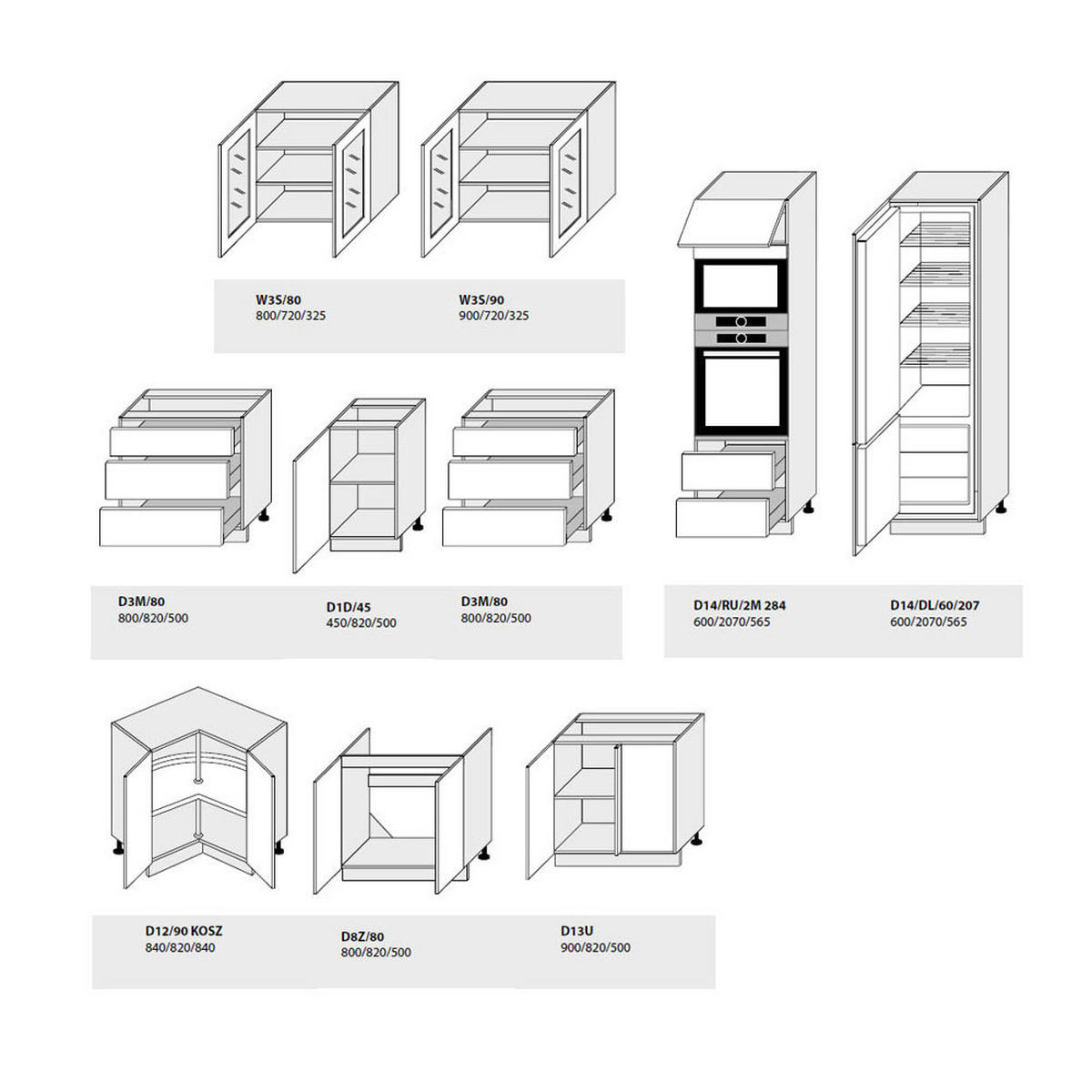 KÜCHENZEILE Pescara 10-teilig Weiß Matt / Verkehrsweiß Matt 233 / 335 / 207 cm (10-teilig) - Weiß, Holzwerkstoff/Metall (233/207/335cm) - Feldmann-Wohnen