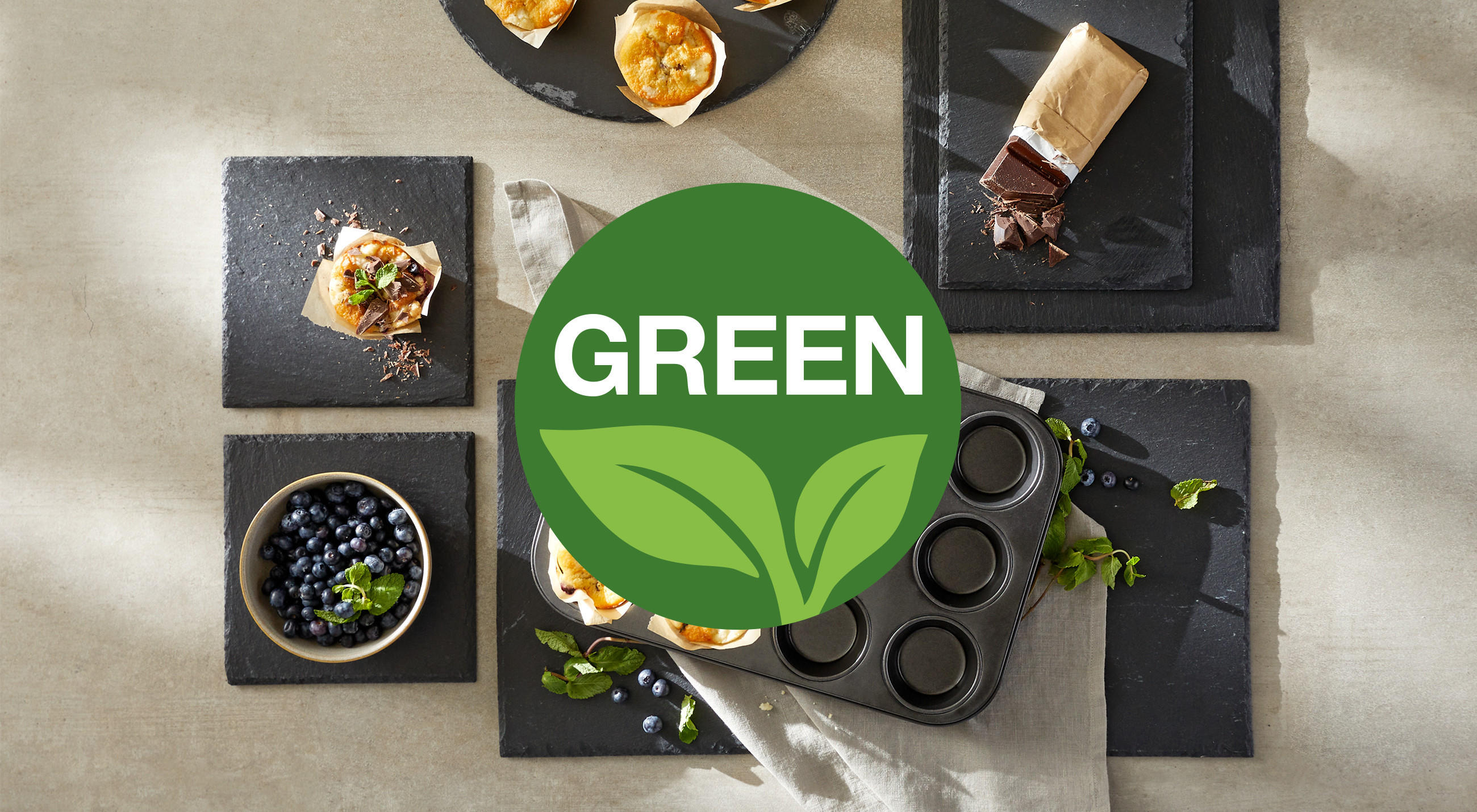 Servierplatten und Backformen von Homeware Professional Green Edition, Nachhaltigkeit und Design vereint
