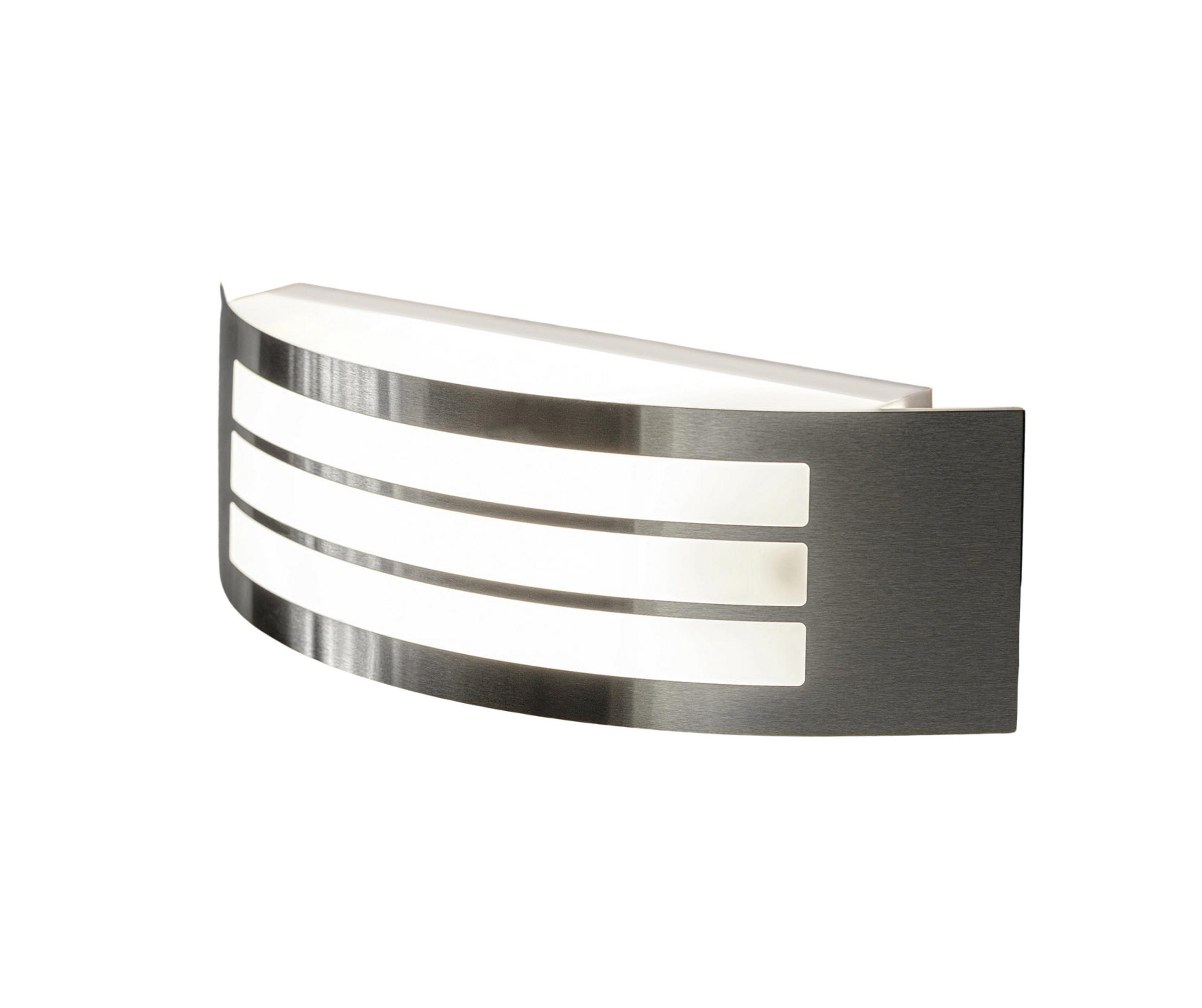 AUSSENWANDLEUCHTE Edelstahl Bogenleuchte E27 - Edelstahlfarben/Silberfarben, Metall (31.5/10/9cm) - CGC Europe