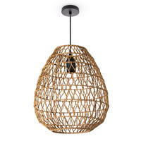 PENDELLEUCHTE Kageeg - Beige/Schwarz, Metall (30/30/33cm) - Paco Home