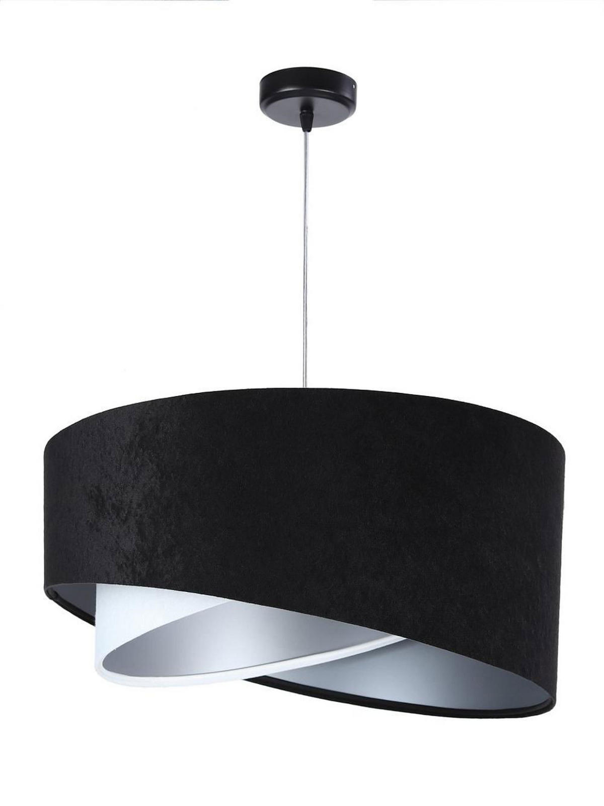 HÄNGELEUCHTE Schwarz 50/23 cm - Weiß, Kunststoff (50/1.3/23cm) - ONZENO
