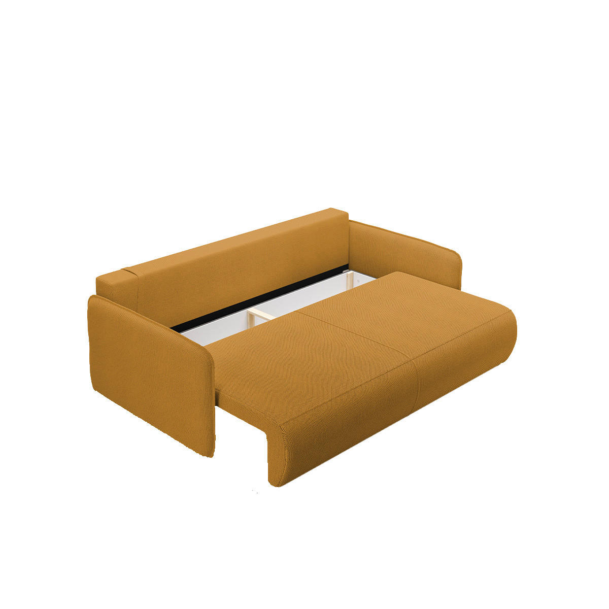 SOFA Claudio 3 Sitzplätze Senfgelb - Gelb, Holz (216/86/105cm) - Petits-meubles