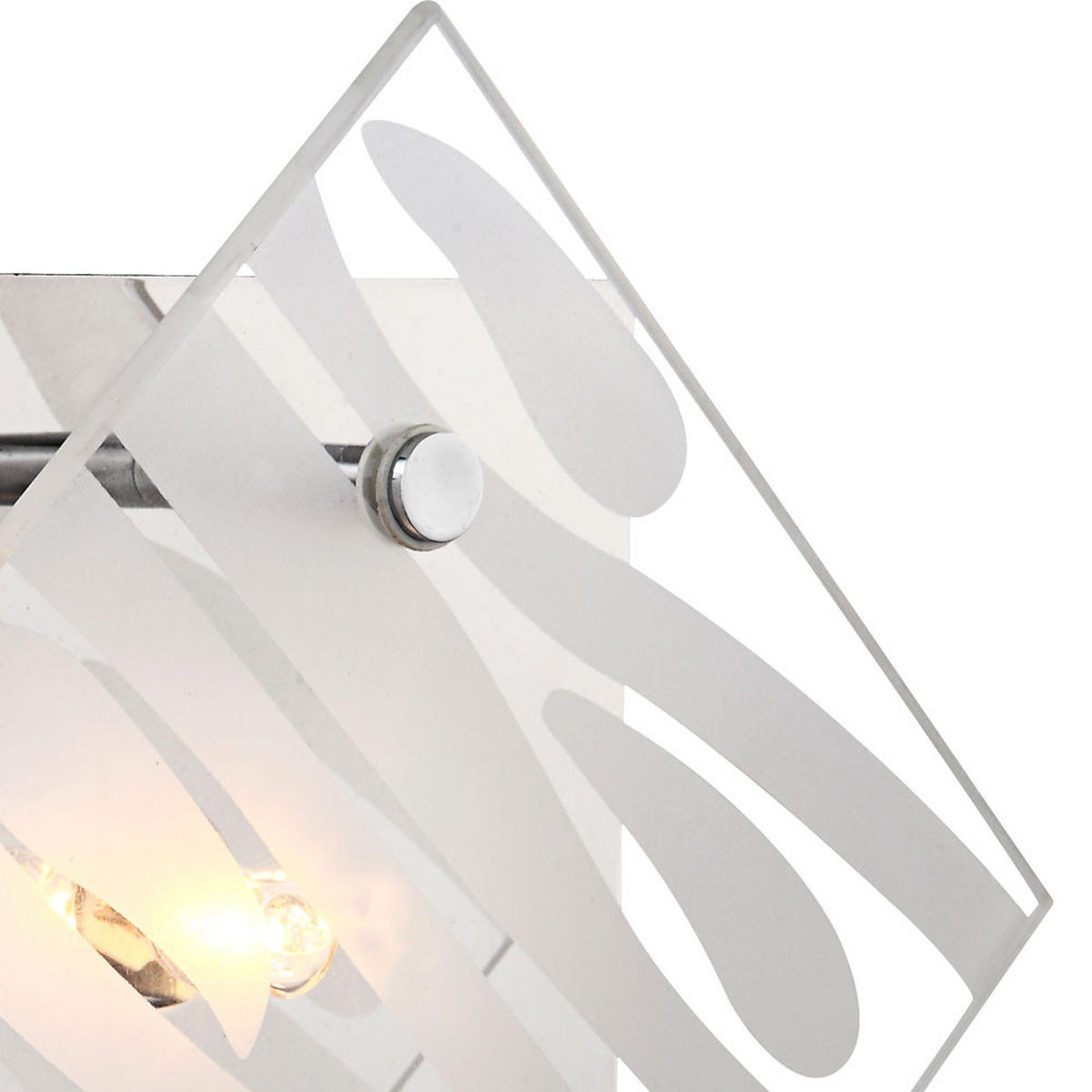 WANDLEUCHTE CARAT Chrom Silber - Silberfarben, Glas (17/7.8/17cm) - Globo Lighting