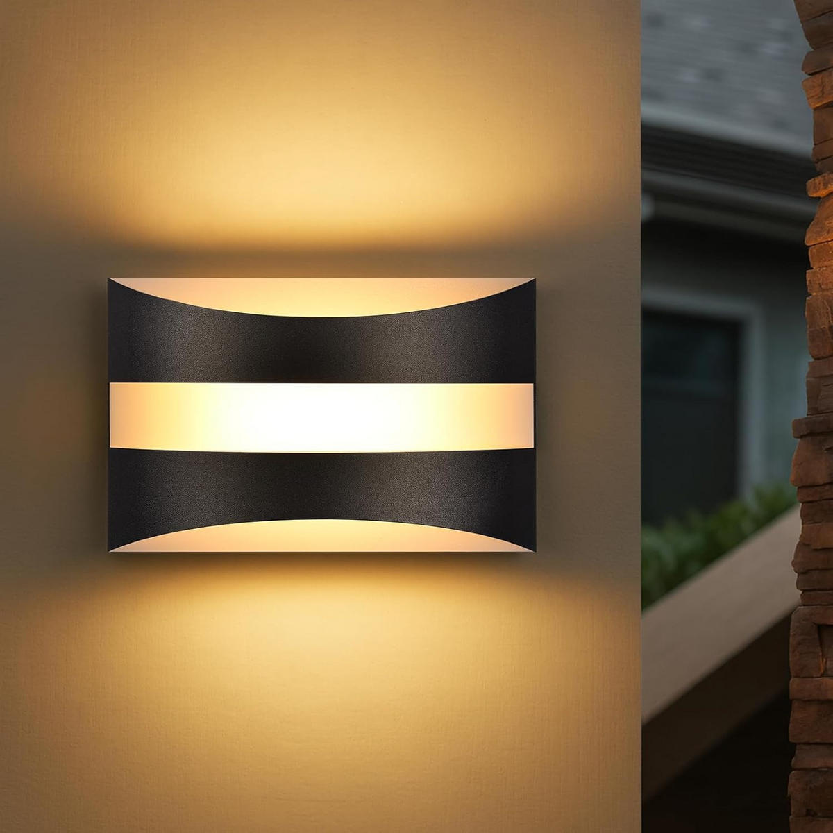 LED WANDLEUCHTE BUSH Ⅲ 21/13/8 cm - Schwarz, Metall (13/8/21cm) - Nettlife