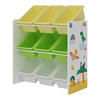 KINDERREGAL Muxía - Gelb/Weiß, Holzwerkstoff/Kunststoff (62/60/26.5cm) - [en.casa]