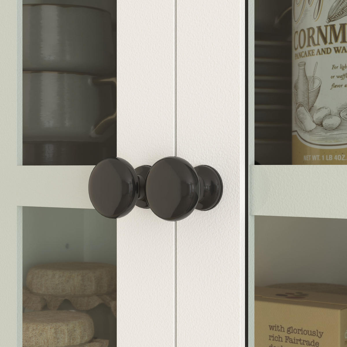 BUFFET 68/39,5/170 cm Weiß aus Holz mit Lamellentüren - Weiß, Holz (68/170/39.5cm) - OKWISH