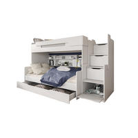 ETAGENBETT HARRY 90/200 + 120/200 in Weiß - Weiß, Holzwerkstoff - Deine Möbel 24