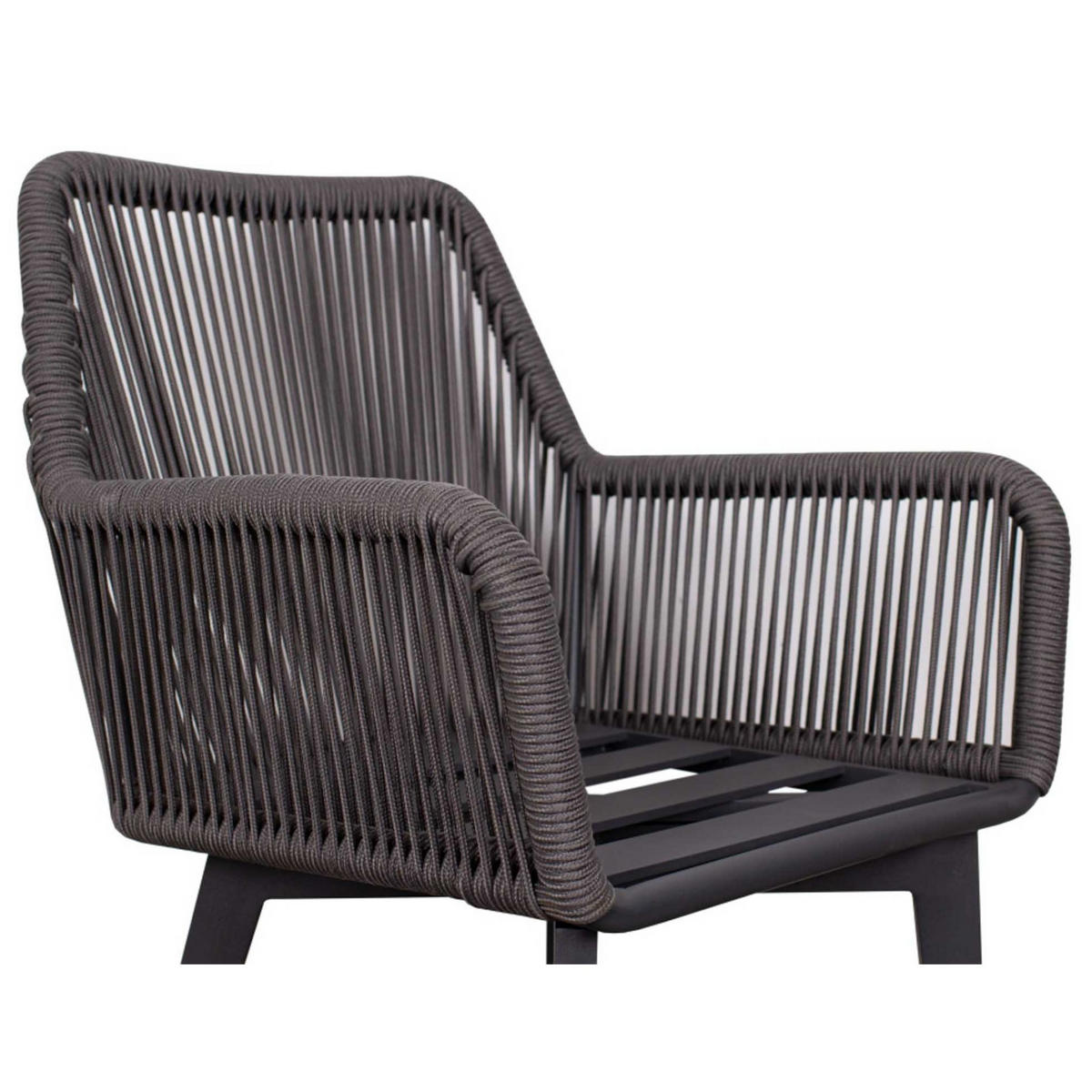 GARTENMÖBEL-SET Marbella und Granada - Grau, Metall - Mr. Deko