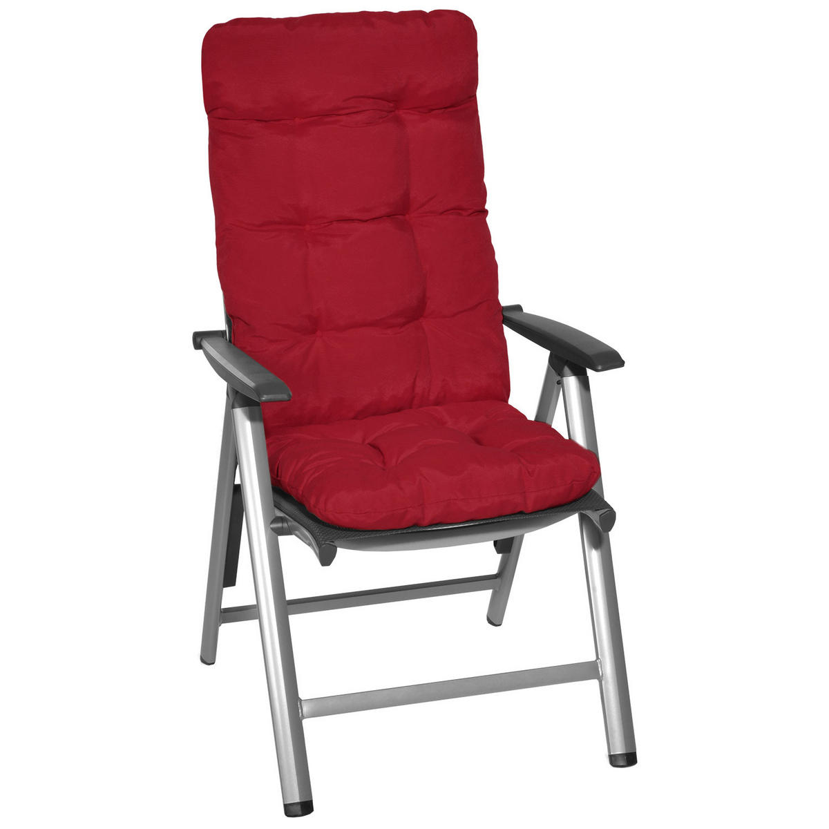 HOCHLEHNERAUFLAGE Flair HL 120/50/8cm Rot (4tlg) - Rot, Textil (50/8/120cm) - Beautissu 