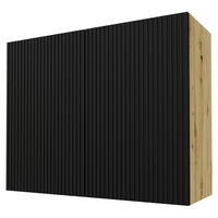 KÜCHENHÄNGESCHRANK Lamello W3/90 Schwarz Matt / Eiche Artisan 90 / 32,5 / 72cm - Eichefarben/Schwarz, Holz/Holzwerkstoff (90/72/32.5cm) - Feldmann-Wohnen