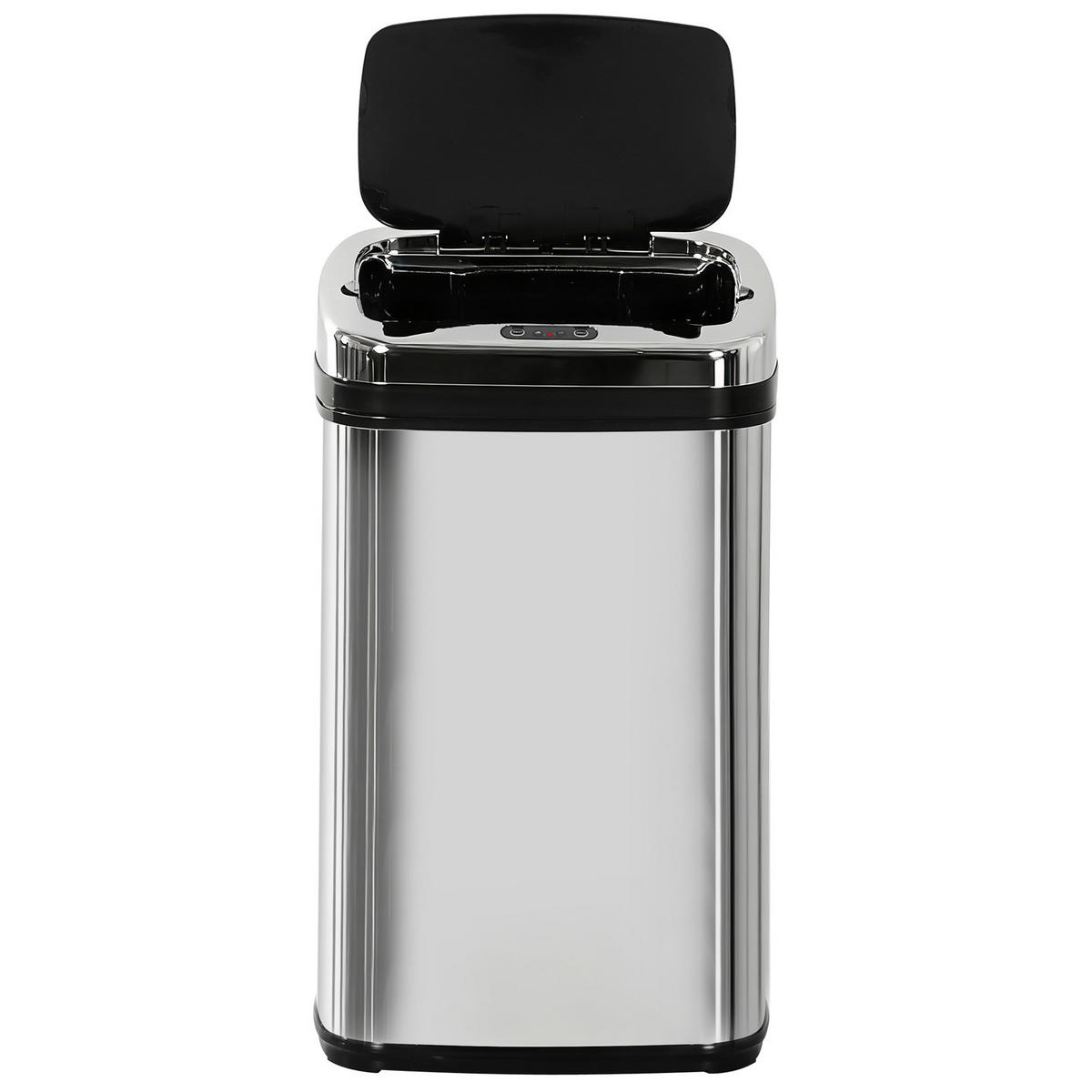 KÜCHENABFALLEIMER Silber Sensor Edelstahl 30L - Silberfarben, Metall (33/58/25cm) - PANGIVO