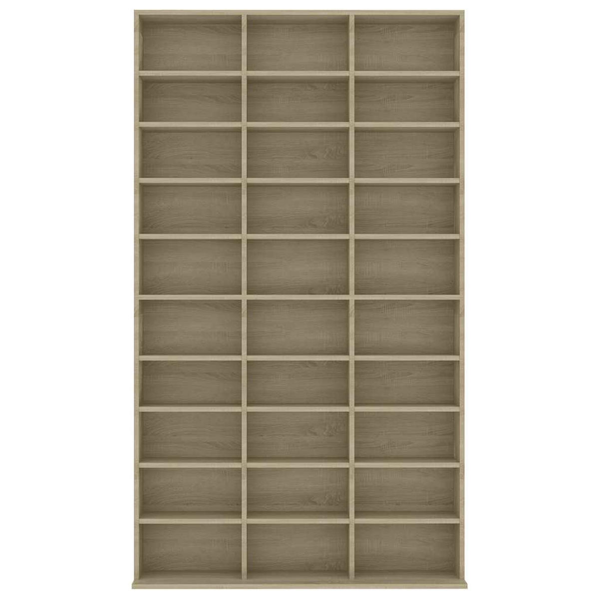 CD-SCHRANK SONOMA-EICHE 102X23X177,5 CM HOLZWERKSTOFF - Sonoma Eiche, Holz (16/177.5/102cm) - vidaXL