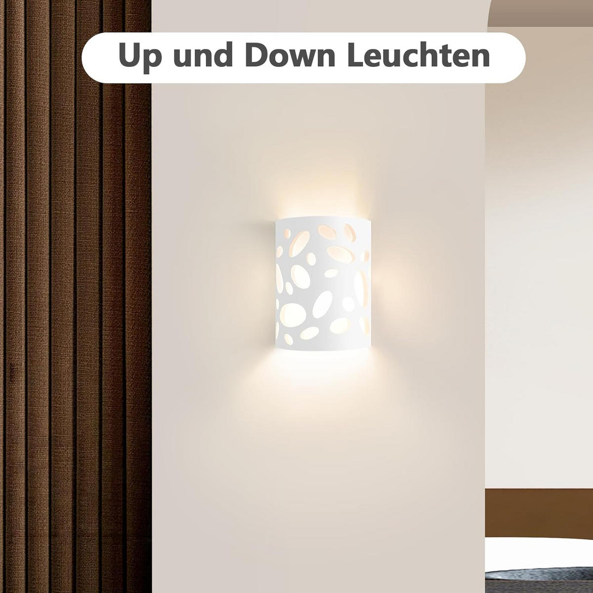 LED - WANDLEUCHTE Nixthun 18.0/9.0/23.0 cm - Weiß, Metall (18/9/23cm) - ZMH