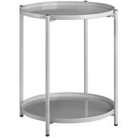 BEISTELLTISCH Oxford,45,5 x 45,5 x 53 cm,grau - Grau, Metall (45.5/45.5/53cm) - tectake