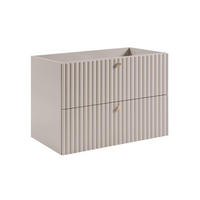 WASCHBECKENUNTERSCHRANK BELLO geriffelt Kaschmir matt 80/57/46 cm - Kaschmir, Holzwerkstoff/Metall (80.2/57/46cm) - Rodan