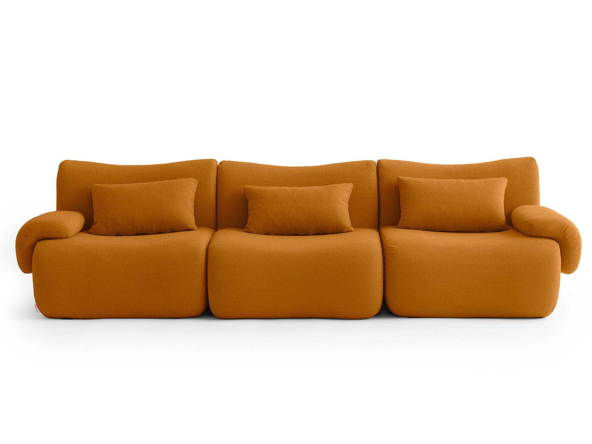 3-SITZER-SOFA Bouclé-Stoff Zimtbraun - Hellbraun, Textil (281/73/95cm) - MILYsofa