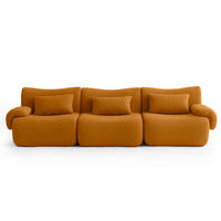 3-SITZER-SOFA Bouclé-Stoff Zimtbraun - Hellbraun, Textil (281/73/95cm) - MILYsofa