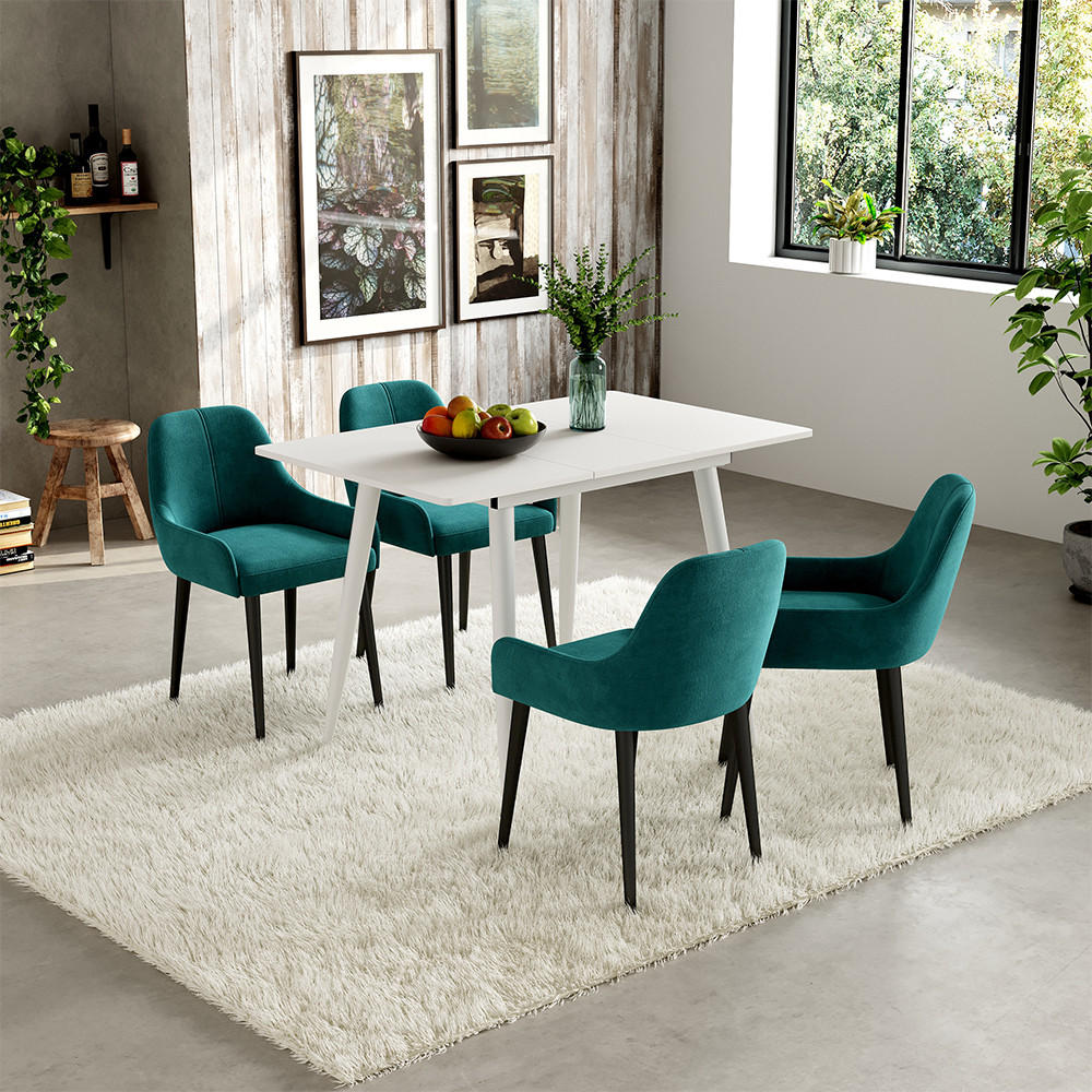 JÍDELNÍ STŮL Beaver Bílá - bílá, kompozitní dřevo (70/80/75cm) - Vicco