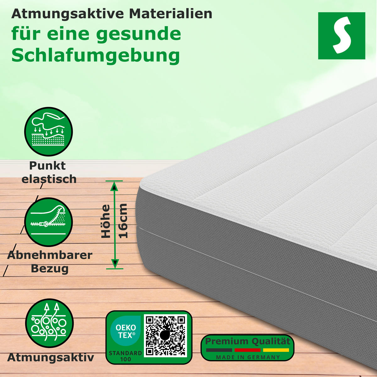 KALTSCHAUMMATRATZE 7 Zonen Höhe 17 cm 140 x 200 cm - Weiß, Textil (140/200cm) - Schlaftroll