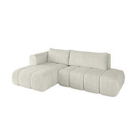 ECKSOFA Ottomane Links CLOUD-L 289x180x40 Hellgrau Cord - Hellgrau, Holzwerkstoff/Kunststoff (180/289cm) - ALTDECOR