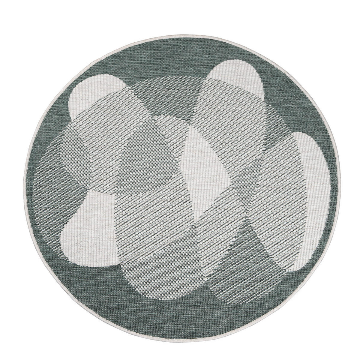 OUTDOOR-TEPPICH DuoRug 5835 Grün 160x160 cm - Grün, Textil (160/160cm) - carpet city