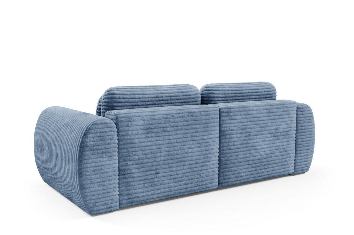 SCHLAFSOFA Simone - Hellblau, Holzwerkstoff/Textil (266/95/110cm) - Fun Möbel
