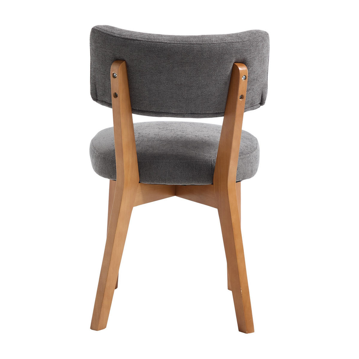 STÜHLE 2er-Set Esszimmerstuhl,Massivholz,Leinenstoff,Grau - Grau, Textil (47/77/54.5cm) - LVHOM
