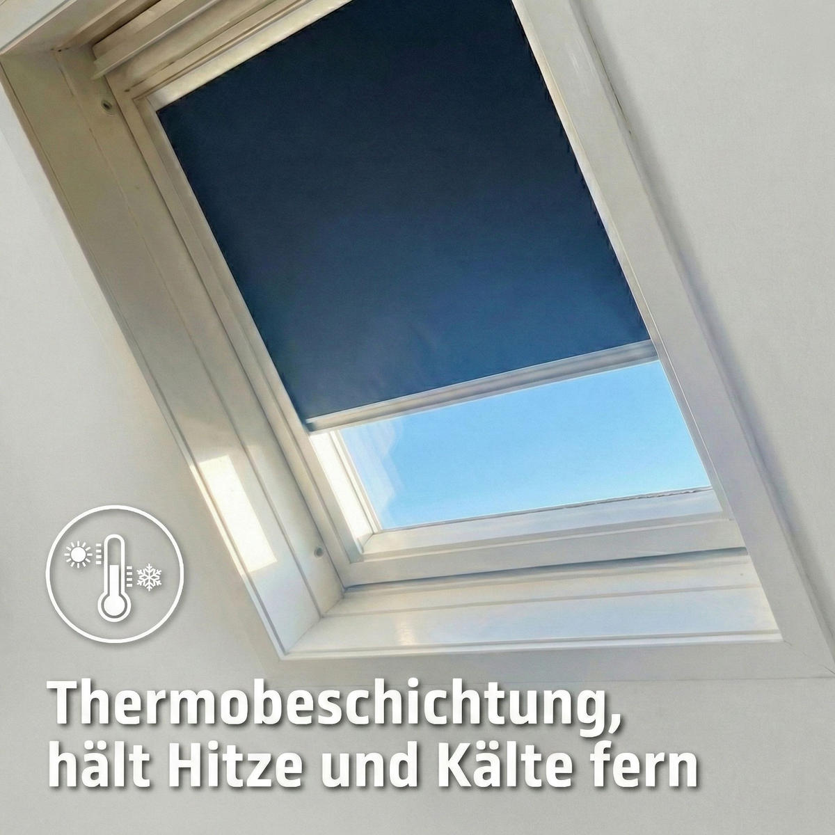 DACHFENSTERROLLO Cocoon Größe: PK10 - Weiß, Textil (77/142/142cm) - Cocoon Home Concepts