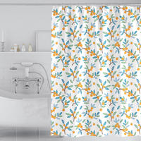 DUSCHVORHANG schnelltrocknend Stoff Polyester wasserdicht maschinenwaschbar Badezimmer 180 x 200 cm - Gelb, Textil (180/200cm) - MCBOSON