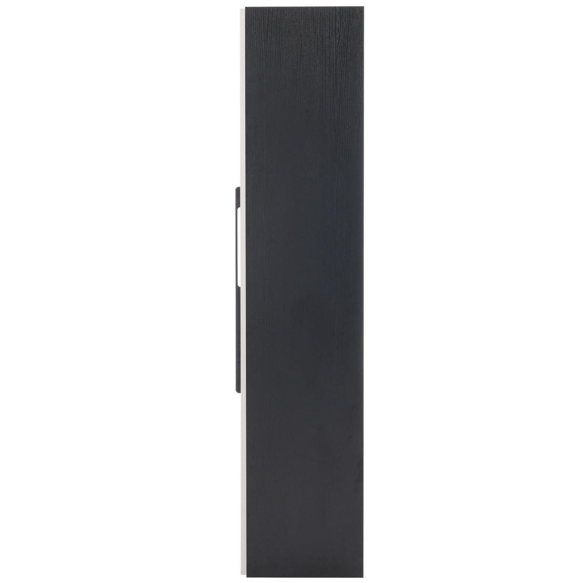 VITRÍNA, 70/40/160 cm, MDF černo-bílá, s LED osvětlením a bočním výsuvem - černá, kompozitní dřevo (70/160/40cm) - BEAOK