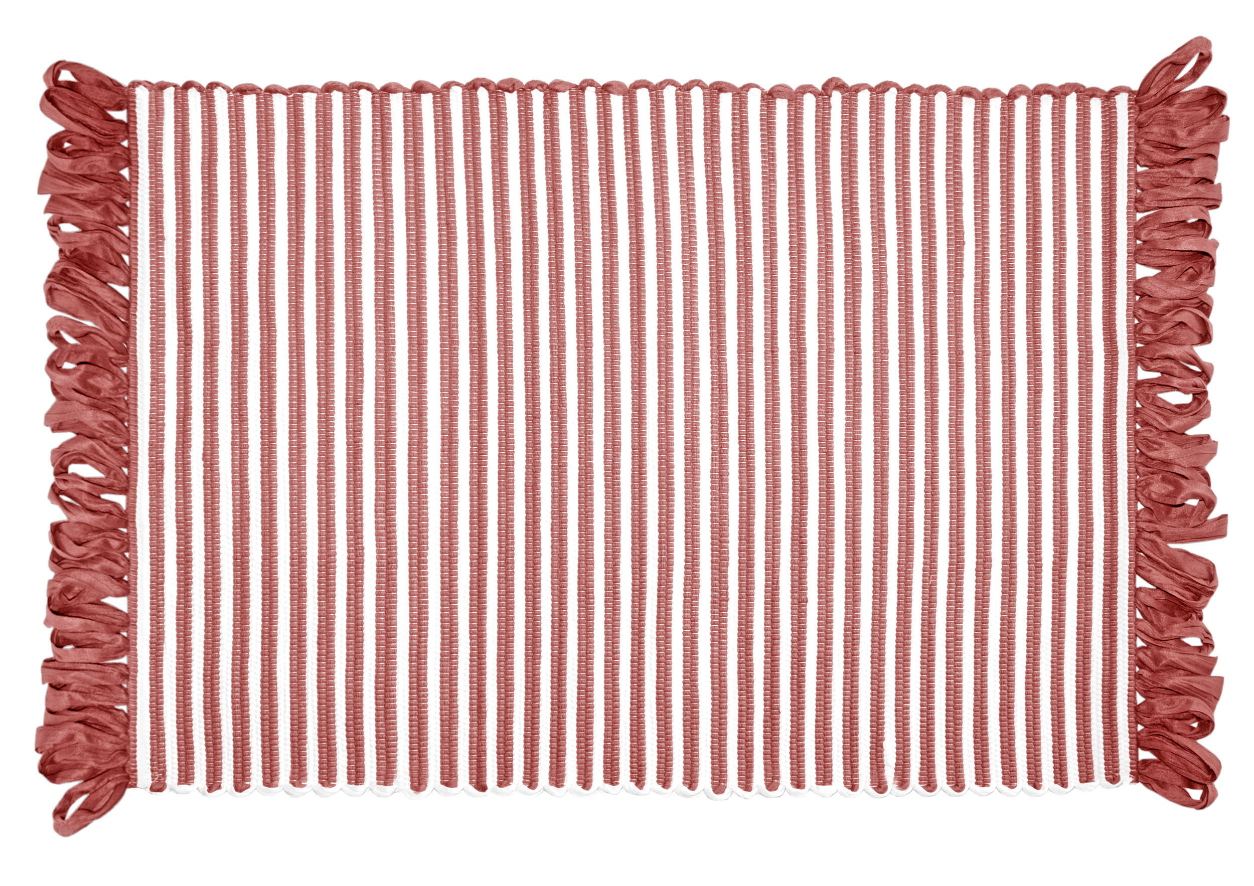 HANDGEWEBTER Läufer 50x70 cm Marsala - Altrosa, Naturmaterialien/Textil (50/70cm) - Lashuma