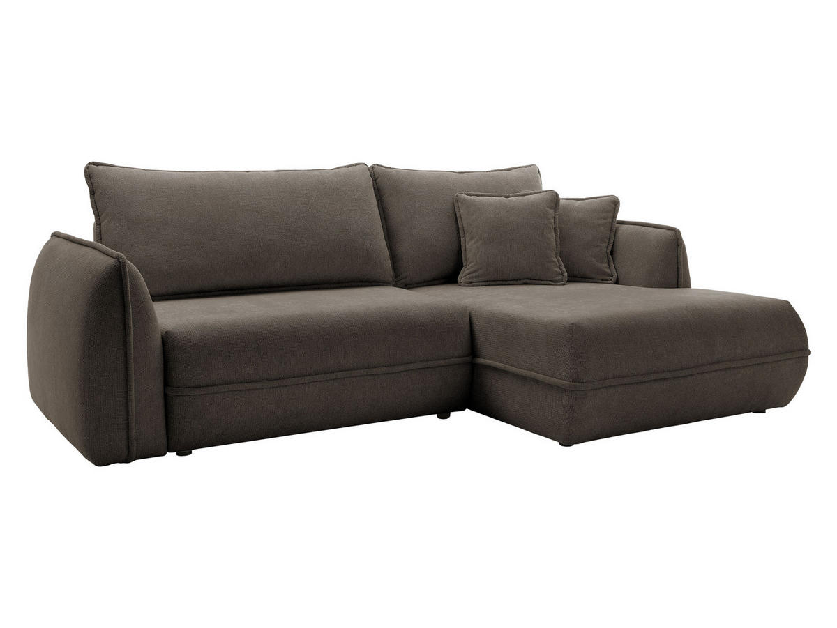 ECKSOFA Moho, Seite: Rechts - Schwarz/Braun, Holz/Kunststoff (254/162cm) - MIRJAN24