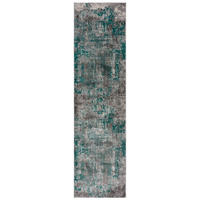 TEPPICH Kunst-Abstrakt-Muster DEE, Grün-Grau 80x300 cm - Grün, Textil (80/300cm) - KADIMA DESIGN